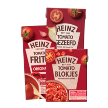 Heinz tomato frito, tomato polpa, tomato blokjes, gepelde- of gezeefde tomaten*
